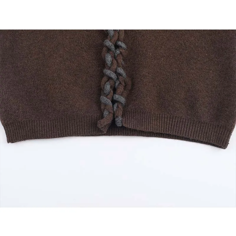 2025 New Women Fashion Knitted Cardigans Long Sleeve V-Neck Sweater Short Cardigan Autumn Winter New Style Knitwear Coat