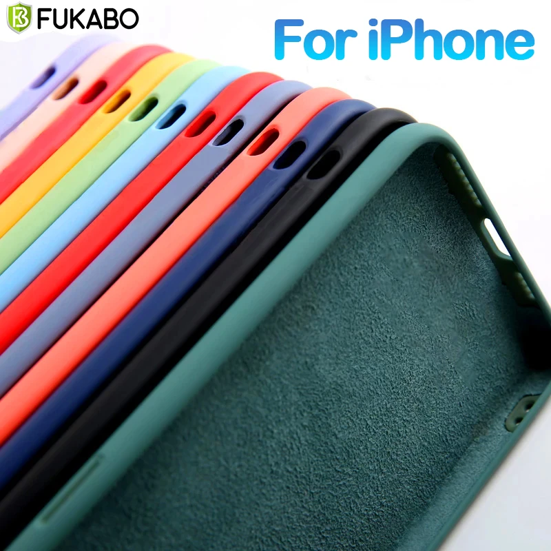 13 case Original For iPhone 13 12 11 Pro Max Case Luxury Liquid Silicone Soft Cover 12 13 Mini XR XS SE 2022 Shockproof Protective Cases case for iphone 13 