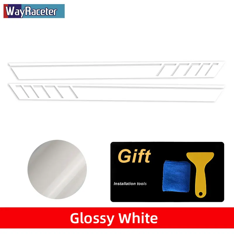 FILM POUR VITRAGE,Glossy White--Autocollants de carrosserie, 2 pièces, pour Mercedes Benz G