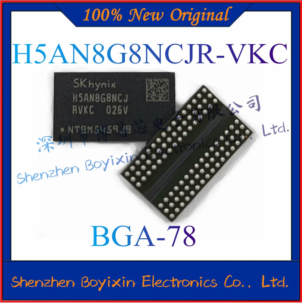 

NEW H5AN8G8NCJR-VKC Original and genuine Hynix DDR memory chip. Package BGA-78