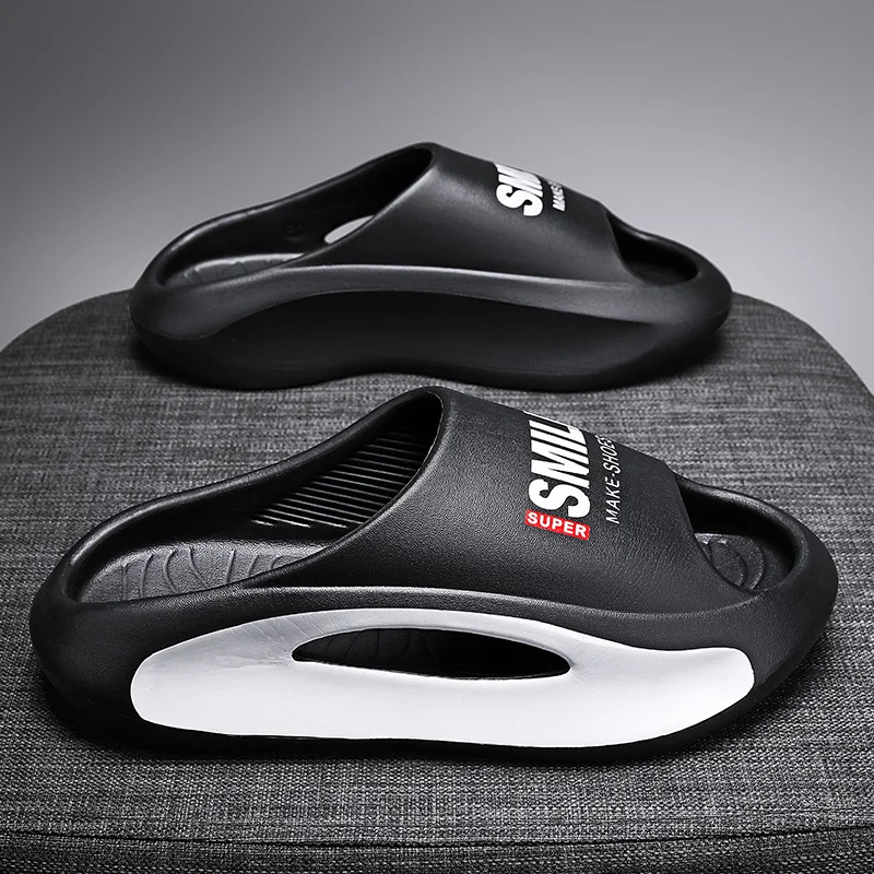 Papuče pre mužov Protišmykové sandále s hrubou podrážkou Vankúš s otvorenou špičkou Plážové papuče pre letné papuče do interiéru vonku_voghion.com