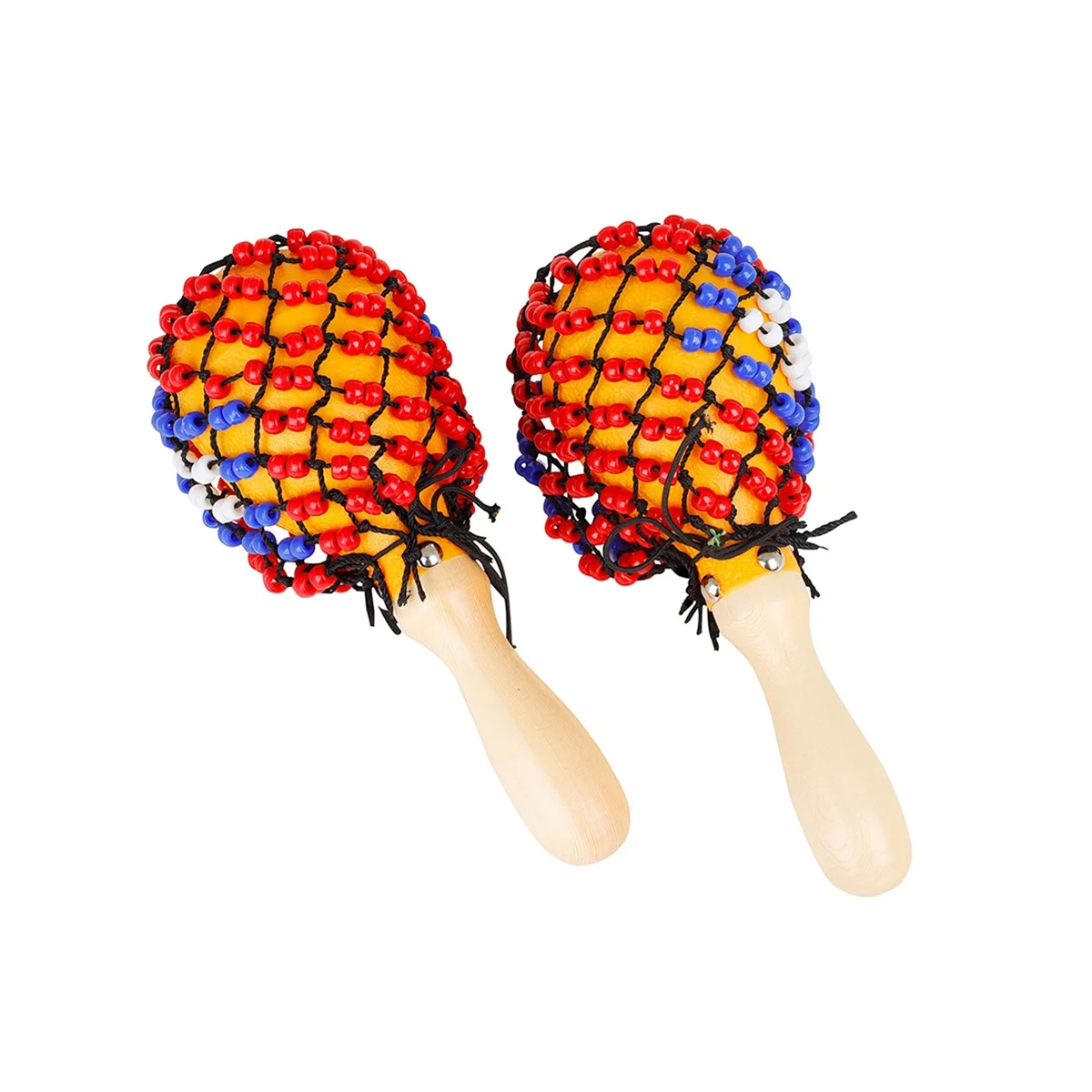 

2Pcs Infant Toddlers Wood Sand Hammer Wooden Maraca Rattles Musical Instrument Kids Musical Party Favor