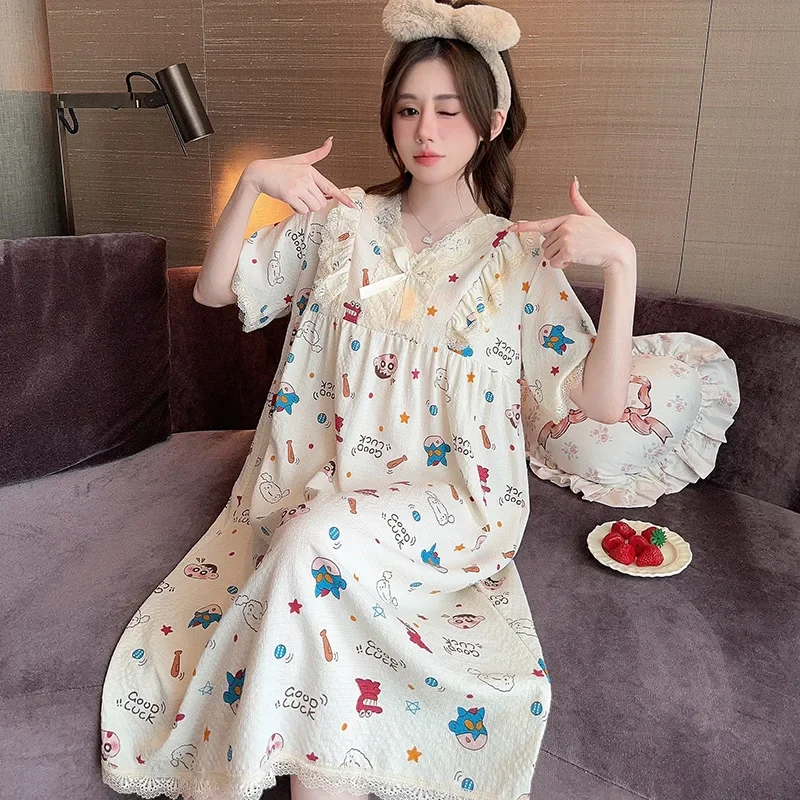 المرأة الصيف رقيقة الأميرة نمط قصيرة الأكمام ثوب ا...