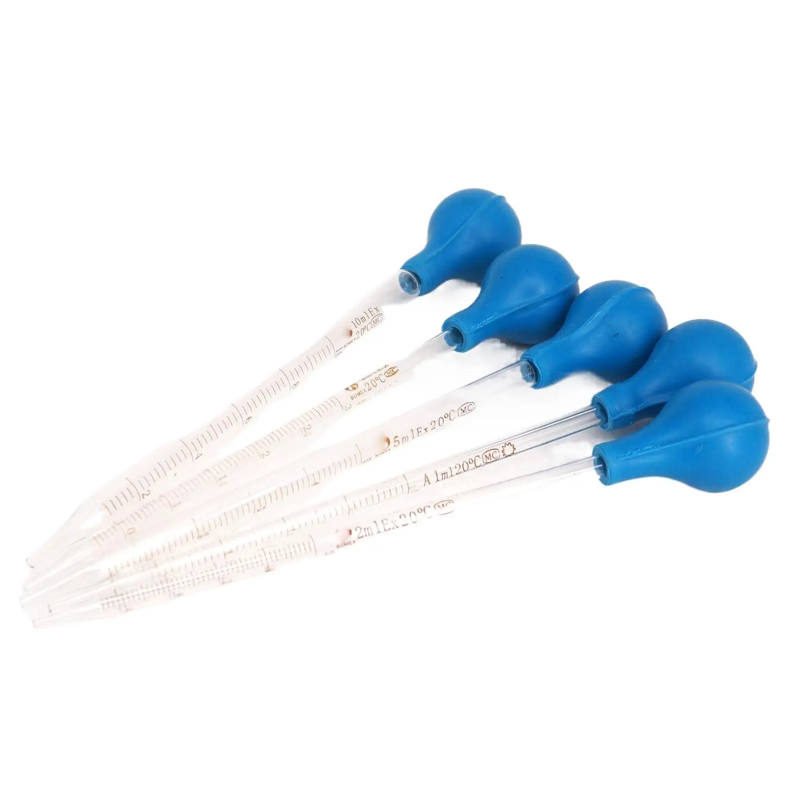 Glass Graduated Pipette Set with Rubber Bulb – Precision Liquid Dispenser
