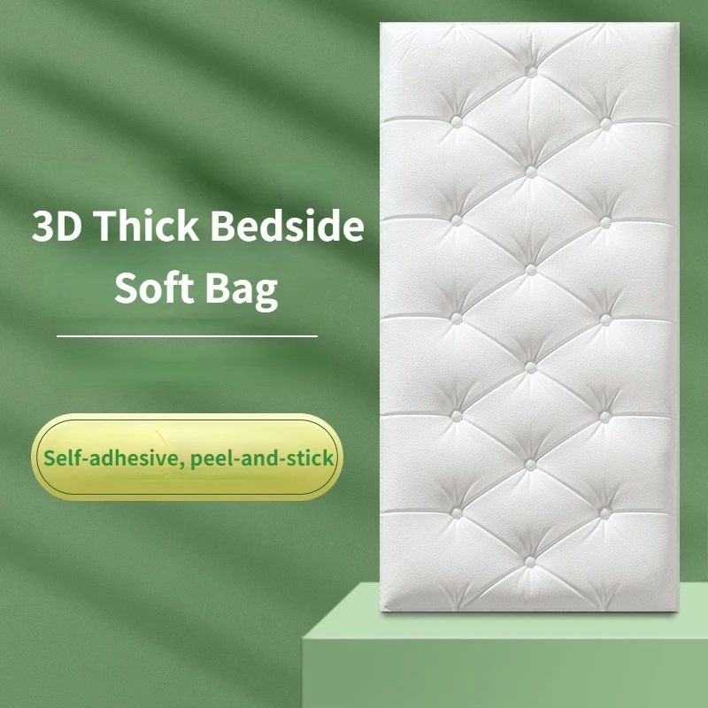 

Anti-collision Self-adhesive Tatami Wall Headboard Soft 3D Wall Sticker Background 4MM Children's Bedroom Crash Back Cushion