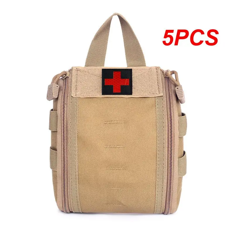

5PCS Tactical First Aid Kit Wear-resistant Multifunctional Outdoor Utility Survival Hunting Medic Bag Waist Pack Military EDC