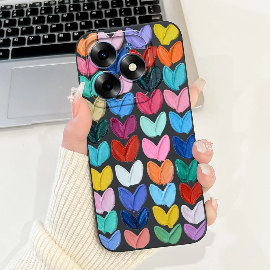 Cute Panda Cartoon Cover - Soft Silicone Case for Tecno Spark 20 Series