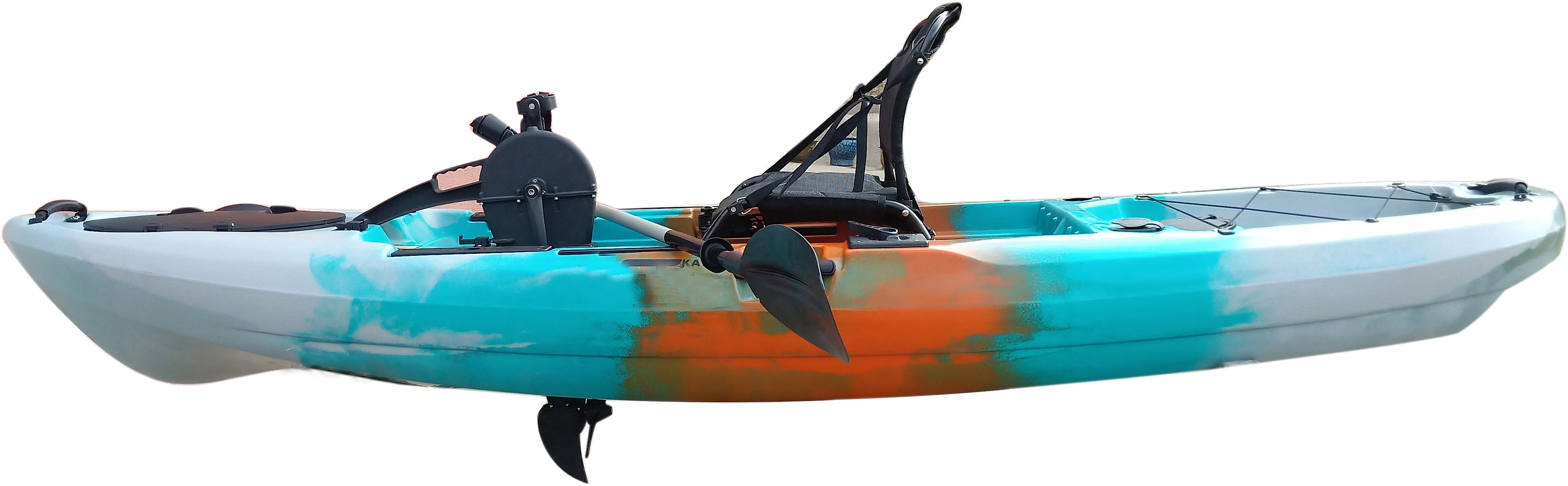 China OEM Wholesale Not Inflatable Single Person Sea Paddle Fishing Kayak  with Aluminum Frame Seat for Canoe Pedal Kayak
