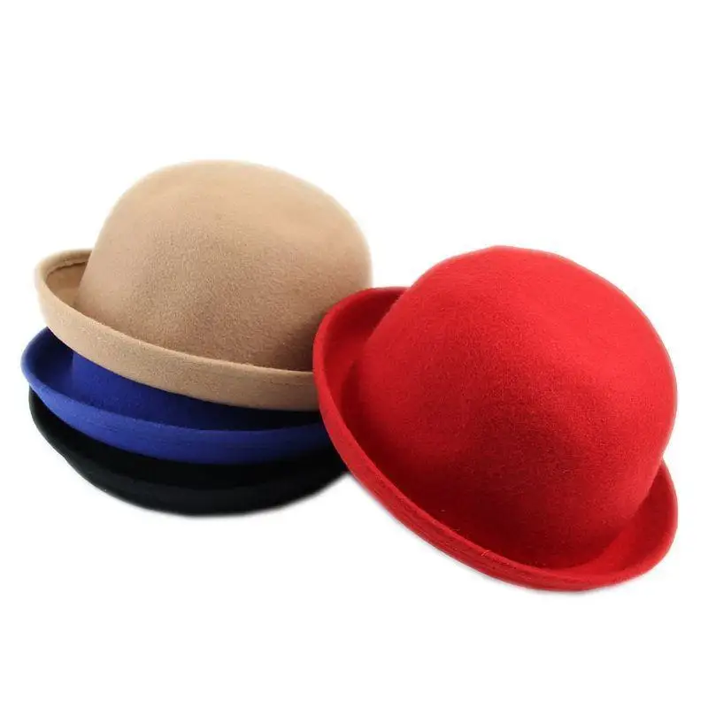 A52E Vintage Damen Damen Herren Unisex Vintage Wolle Bowler Derby Mütze – Detail 1