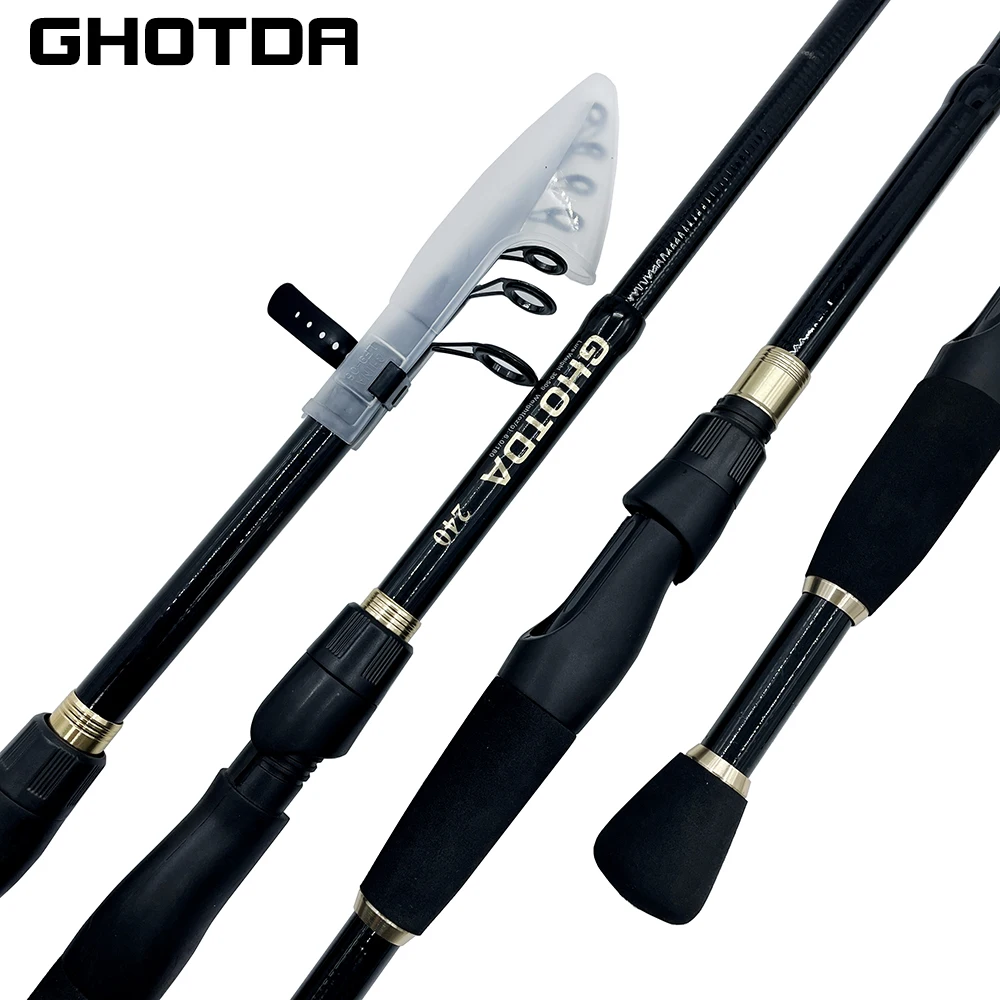 GHOTDA Spinning Baitcasting Telescopic Fishing Lure Rod Carbon Fiber  Portable 1.6M 1.8M 2.1M 2.4M Portable Fishing Tools - AliExpress