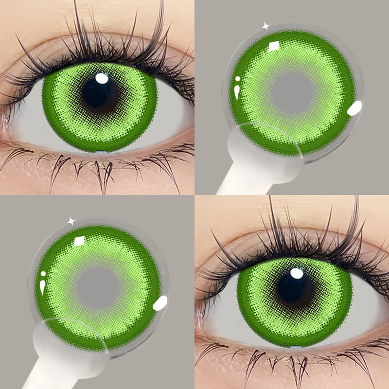 Vibrant Green Korean Big Eyes Cosplay Contact Lenses - Premium Quality & Fast Shipping
