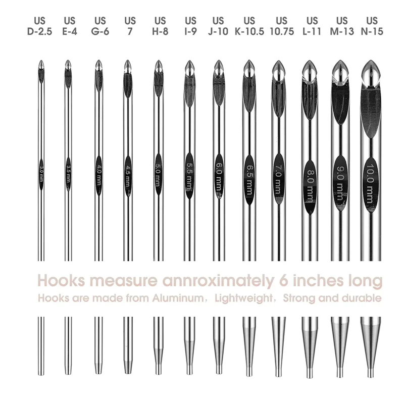 Tunisian Crochet Hook Set 5