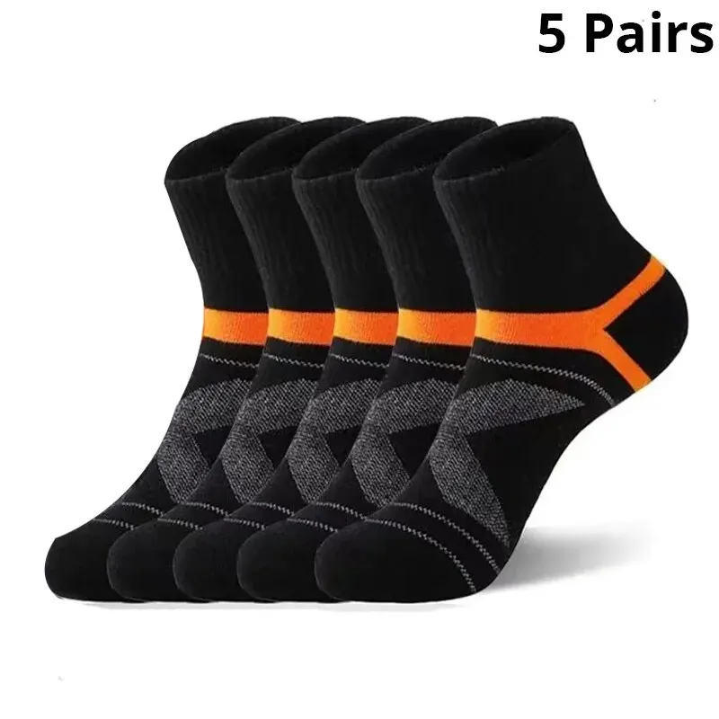 3/5/10/20 Pairs Sports Socks Men's Black Casual Run Autumn Winter Breathable