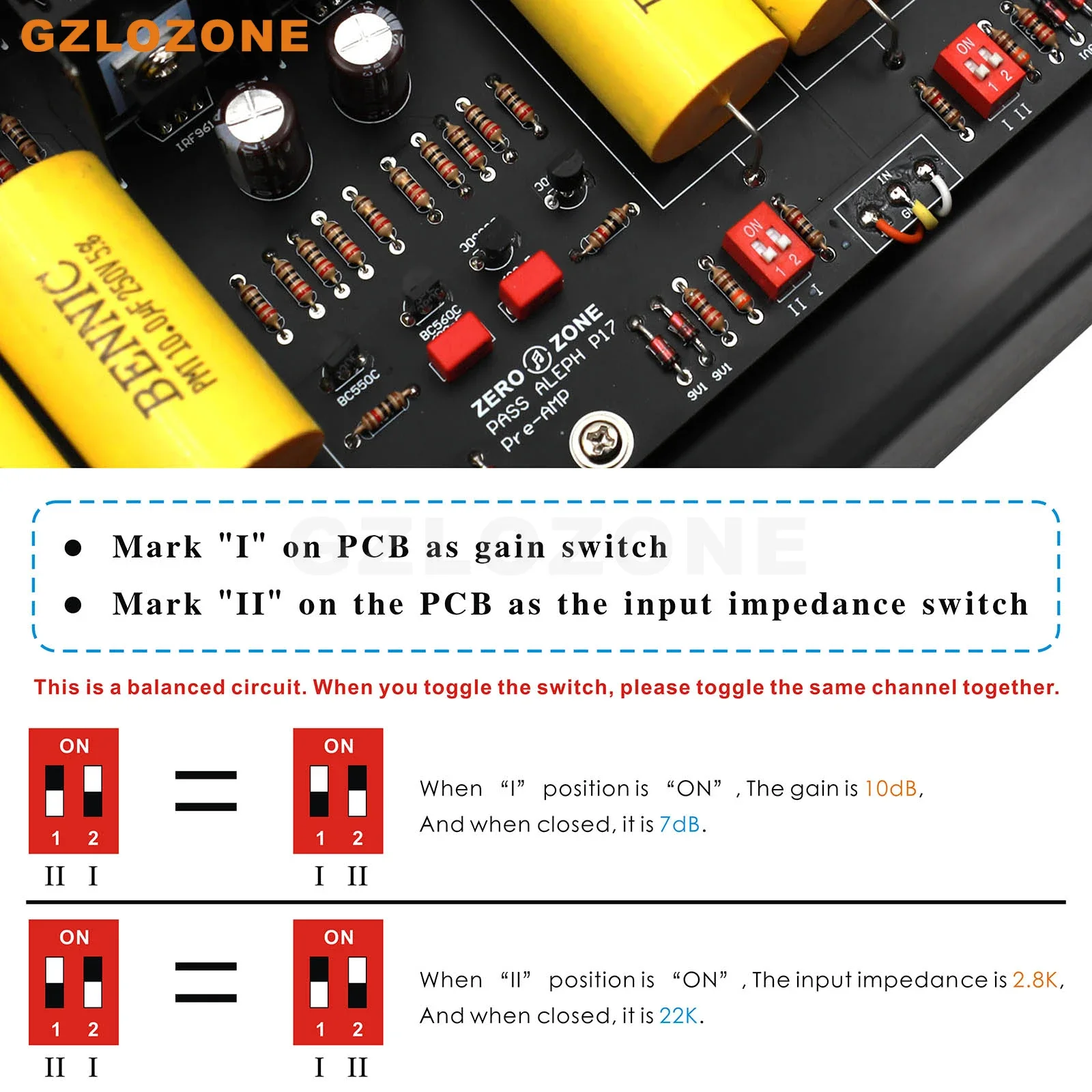 GZLOZONE HIFI PASS P17 Preamplifier MOSFET Class A Remote Control Balanced Preamp Base On PASS 1.7 Circuit 6