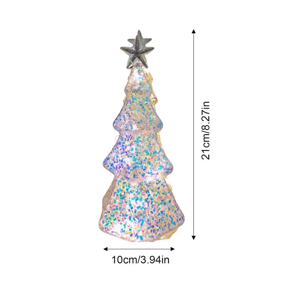 Hvfun Sapin De Noël En Verre à LED Avec Motif Vague, Lumières