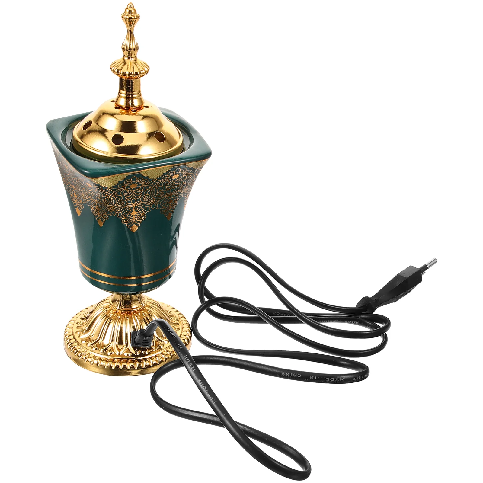 

Electric Ceramic Incense Burner Arabia Charcoal Bakhoor Censer Middle East Sandalwood Fragrance Stove Home Decoration US/EU Plug