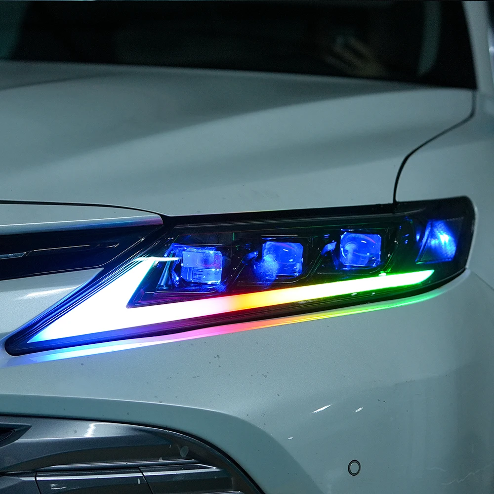 トヨタカムリ2018-2023用RGBヘッドライト,LEDヘッドライト