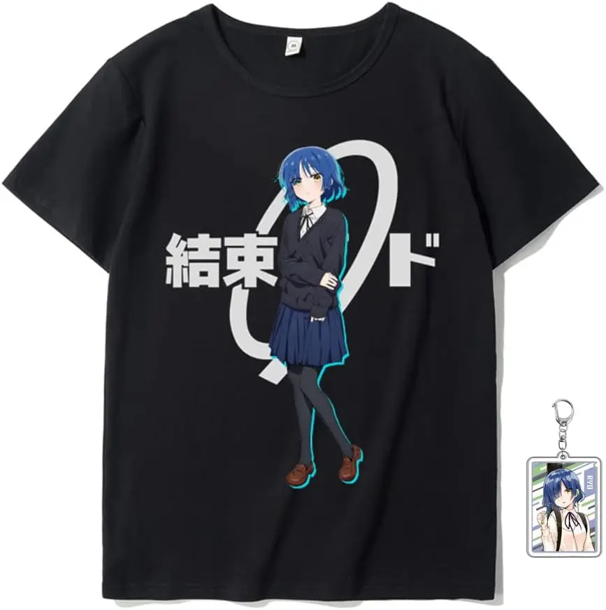 

Bocchi The Rock Shirt for Women Men Casual Unisex Costume Anime T-Shirt Kessoku Band Shirt, Free Keychain