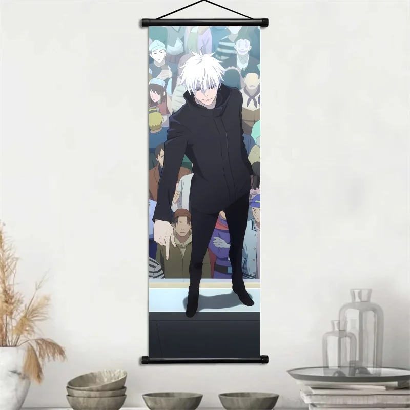 Jujutsu Kaisen Anime Art Fabric Wall Hanging Scroll Decor
