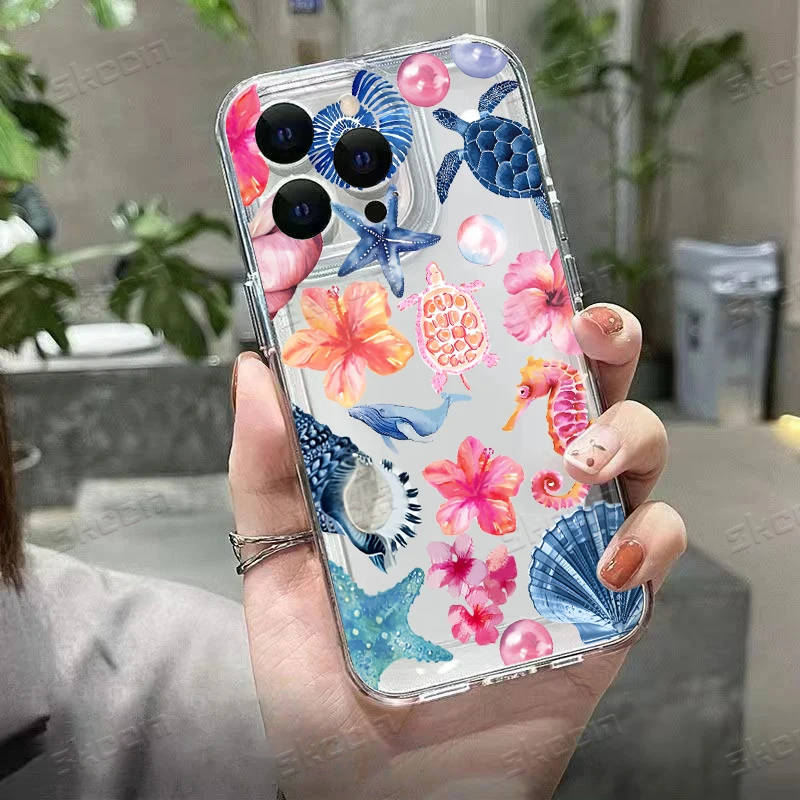 Blue Ocean Animals Shockproof Silicone Phone Case