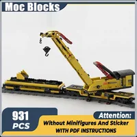 City Railway Trains Rail Crane Technical Engineering Vehicle MOC Building Blocks Assembly Model Kid's Bricks Toys Xmas Gifts 1