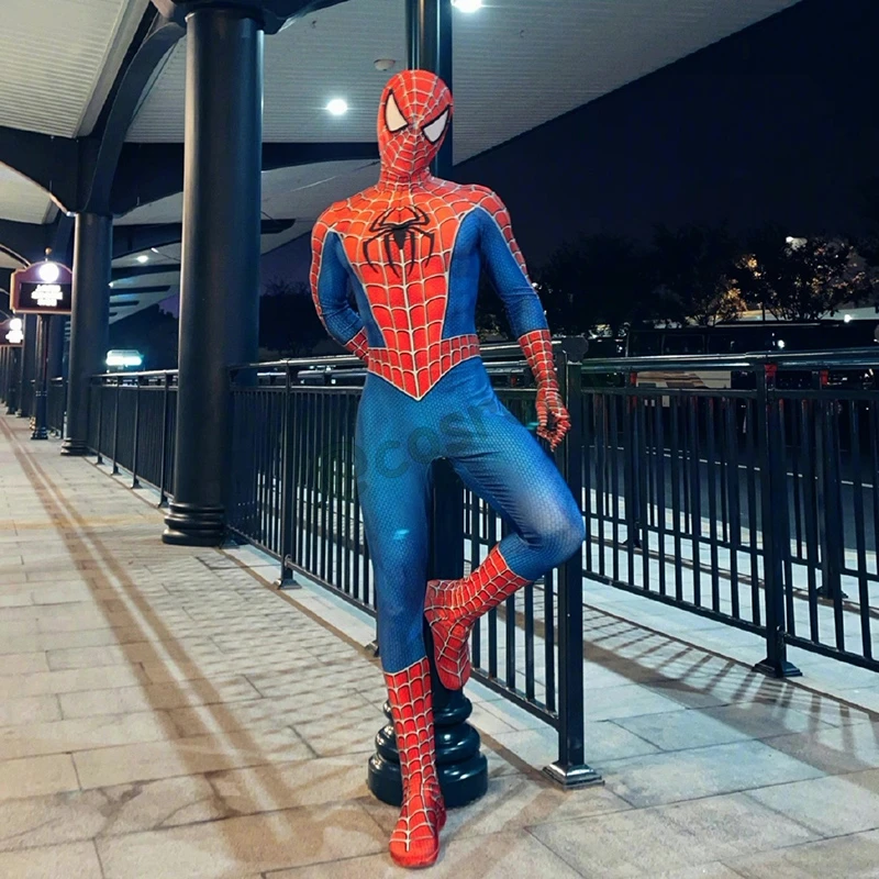 SpidermanCostumeforKidsAdultTobeyMaguireCosplayBodysuit