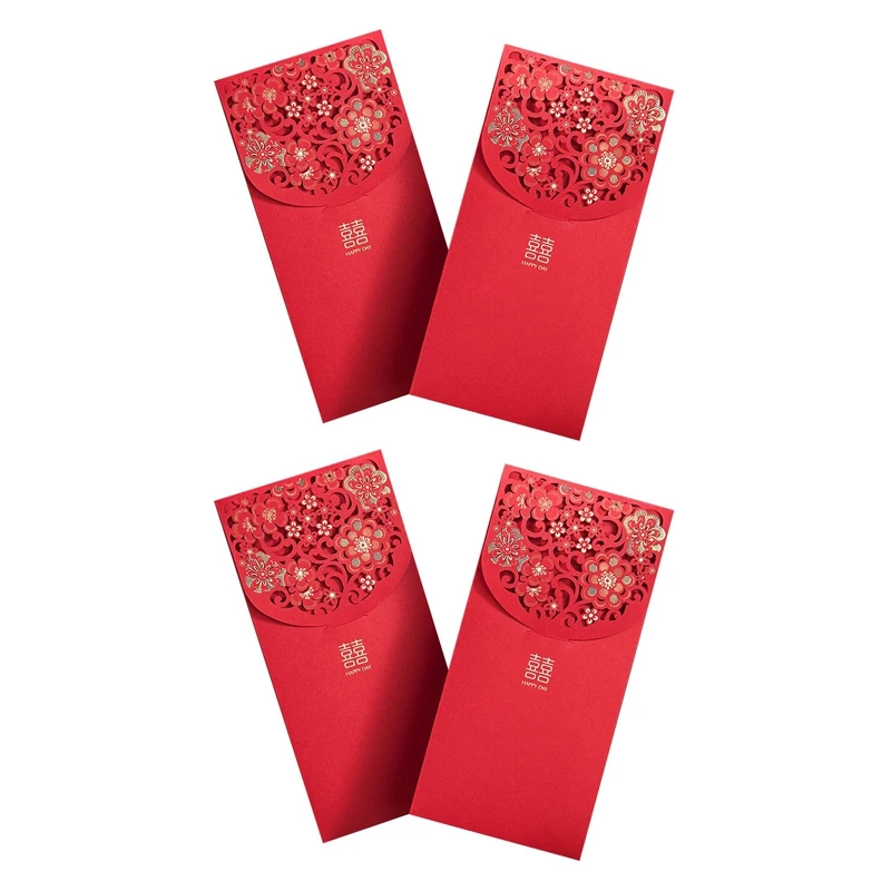 

20PCS Chinese Red Envelopes Lucky Money Envelopes Wedding Red Packet For New Year Wedding (7X3.4 In)