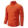 Mens Autumn Winter Turtleneck Sweater Mens Casual Slim Solid Thicken Fleece Warm Knitted Pullover Street Versatile Knitwear 4XL 6