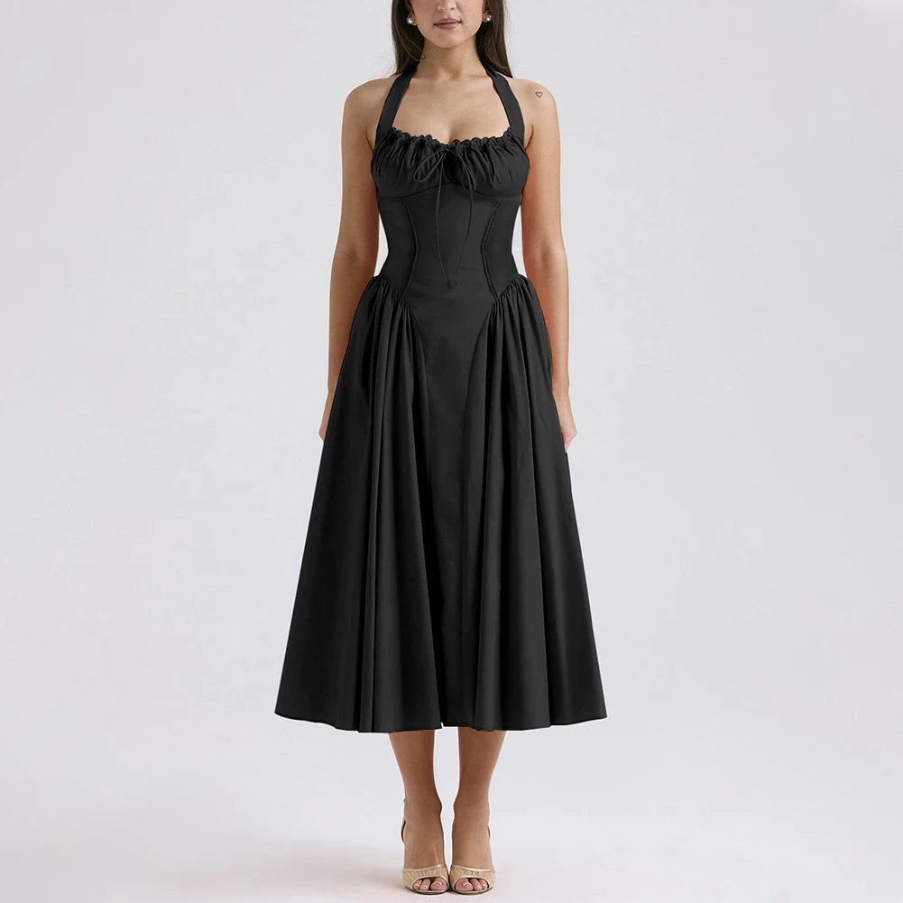 Fashion Halter Necklace Dress