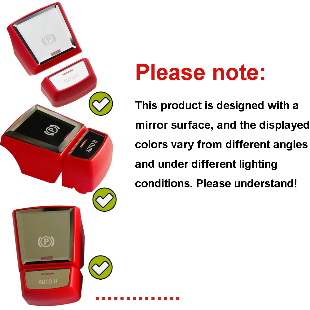 Car Parking Brake P Button Switch Cover Handbrake For BMW 5 6 Series X3 X4 F10 F11 F18 F06 F12 F13 F25 F26 61312822518 2009 -