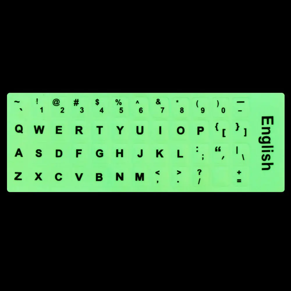 

Luminous Keyboard Stickers Spanish/English/Russian/Arabic/French Language Letter Protective Film Alphabet Button Layout