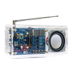 FM Radio Electronic DIY Kit with Digital Tube Display and Microcontroller Learning Assembly (Finished product)