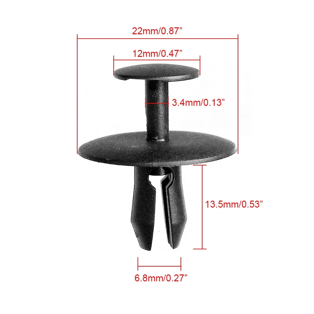 Ajxn 35 Pernos De Protección Contra Salpicaduras Para Cubierta Debajo Del Motor Remaches De Forro De Parachoques De Automovil Clips De Nailon Para