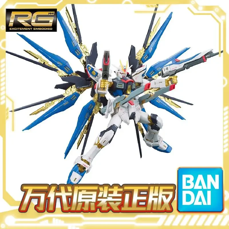 

Genuine Bandai 13cm Gundam Rg 14 1/144 Strike Freedom Zgmf-X20a Assembly Model Figure Collectible Toy Decoration Gifts