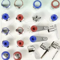 1ชิ้นลูกบิดก๊อกน้ำปุ่ม DIA ทั่วไปสำหรับเปลี่ยนโทนสีเงินน้ำสำหรับอาบน้ำขั้นตอนที่สำคัญร้อนเย็นอาบน้ำควบคุมกลางแจ้ง 3