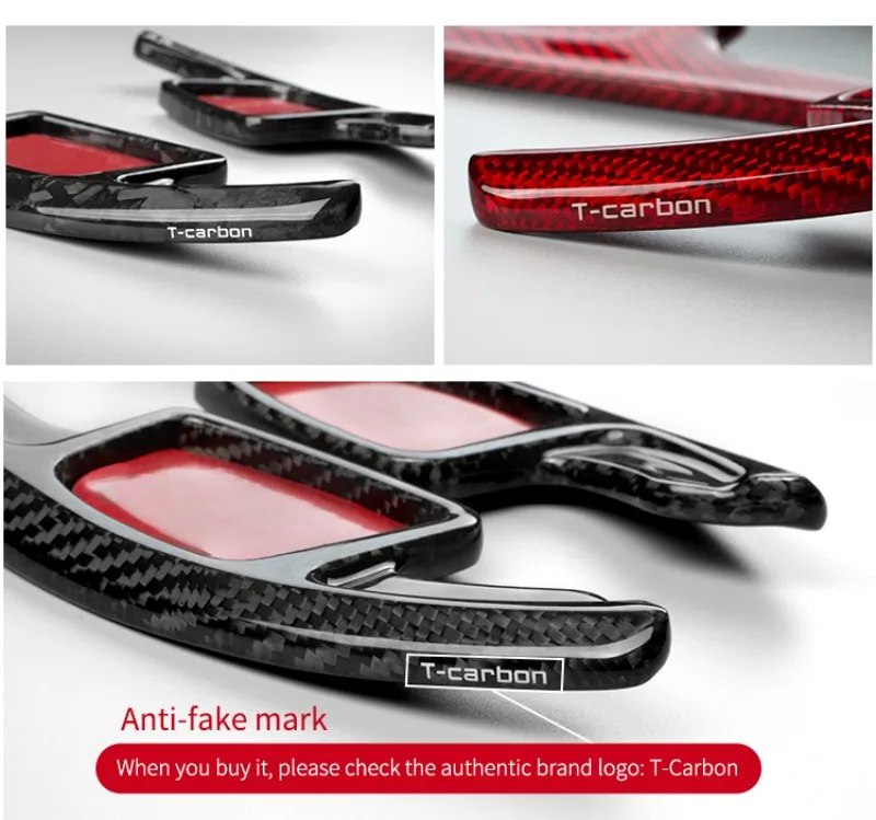 T-carbon Steering Wheel Extension Shift Paddle Shifter For Audi A7 A4 A6 A3L Carbon Fiber Paddle Shift