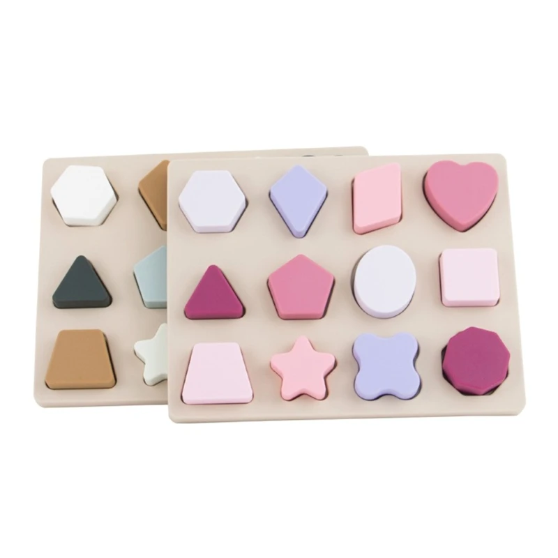 

Montessori Jigsaw Puzzle Toy Geometry Shape Matching Block Educational Toy for Children Hand-eye Coordination Toy