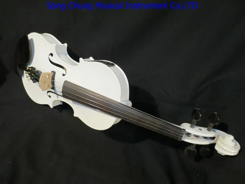 

Nice white colors 4 strings 16" electric acoustic viola , Wonderful Sound