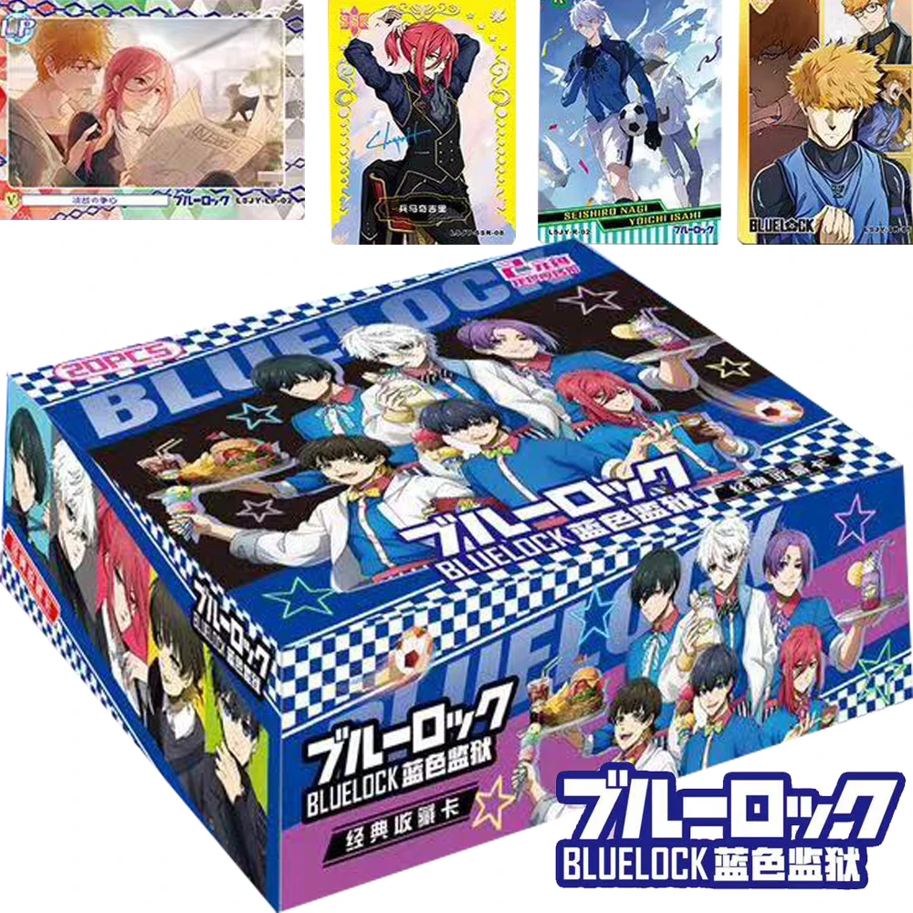 Genuine Blue Lock Collection Card for Kids Anime Football Selection Bachira Meguru Isagi Yoichi Portrait Cards Chrismas Gifts