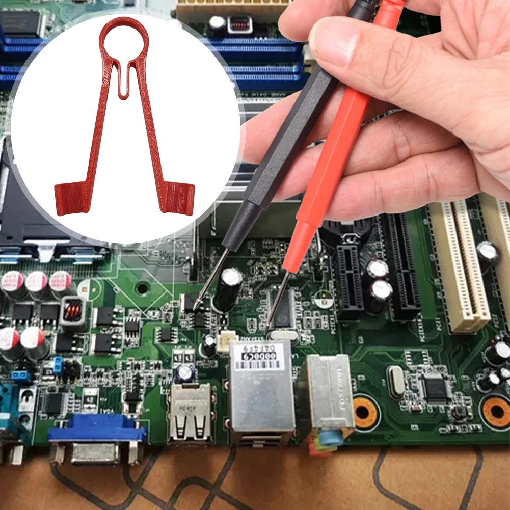 One-Handed Multimeter Aid Holds Meter Probe Clip Plastic Holder Testing Mount Test Lead Probe Stand One Hand Repairing Tools