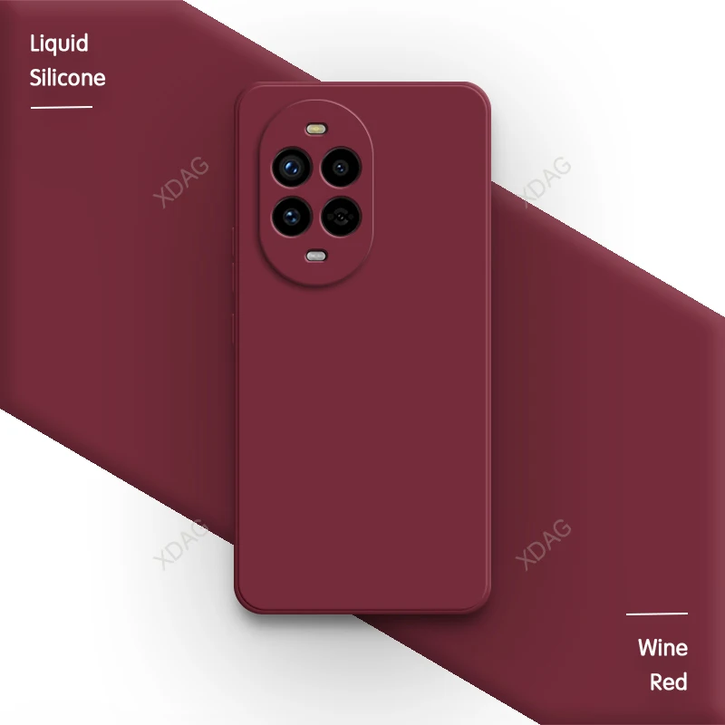 Premium Liquid Silicone Soft Phone Case with Lens Protection - Square Design in Elegant Finish