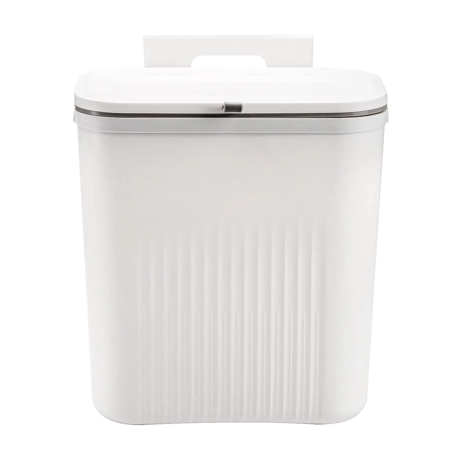 1개 걸이형 쓰레기통 공간 절약형 주방 쓰레기통 뚜껑 포함 벽걸이형 쓰레기통 욕실 및 주방용