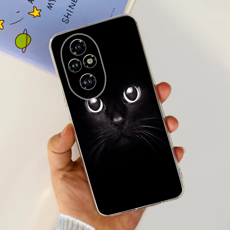 Cute Cat & Butterfly Painted Soft Silicone Phone Case -