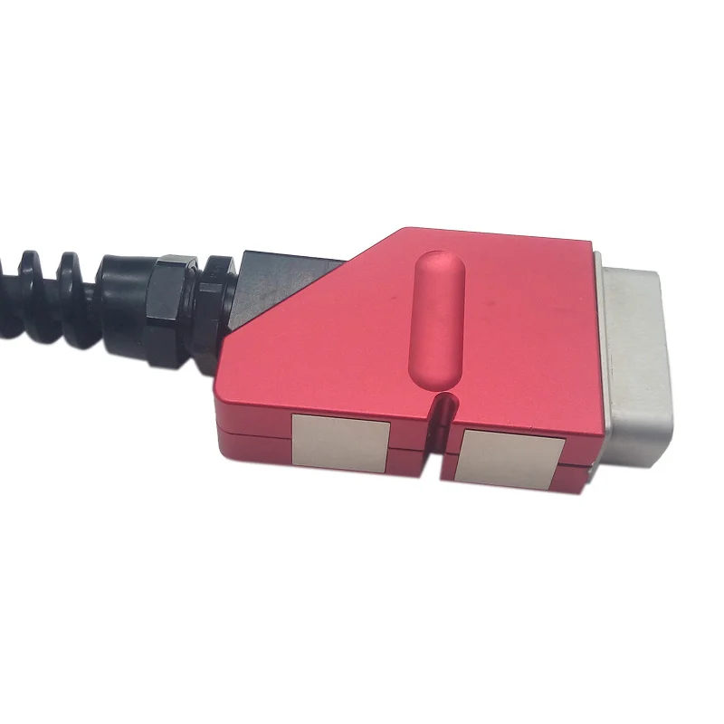 

OBD2 metal head 16 pin automotive diagnostic D connector plug diagnostic equipment China Red universal OBDII head