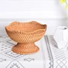 Rattan Fruit Baskets,Wicker Storage Bowls,Natural Woven Serving Basket Bowls,Decorative Baskets for Kitchen Counter Organizing 6