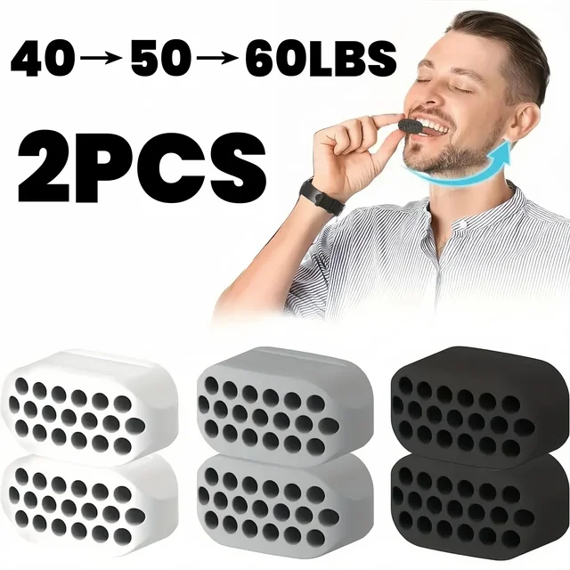 Chew Ball Training Jaw Exerciser Double Chin Reducer Eliminator for Jaw Shaper Facial Toner Exercise to Face Lift 40/50/60lbs 2