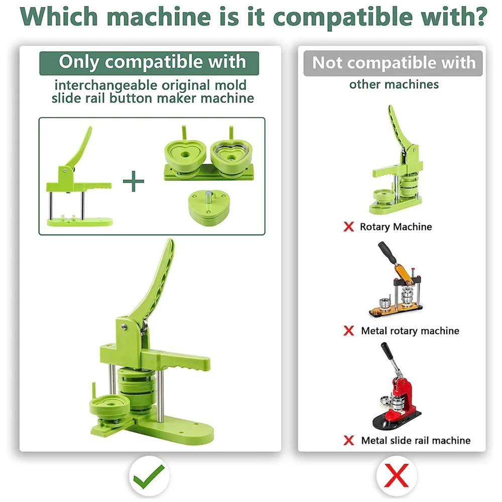 25/32/37/44/58MM 배지 제조기 금형, 교환 가능한 배지 금형, 버튼 만들기 프레스 기계 금형, 배지 펀칭 라운드 버튼  금형-Freehip.co.kr