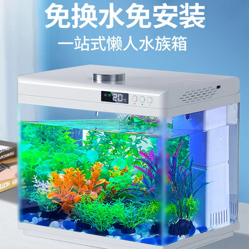 

Bending Ecological Fish Tank Desktop Change Water Lazy Filter Circulating Air Aromatherapy Creative Small