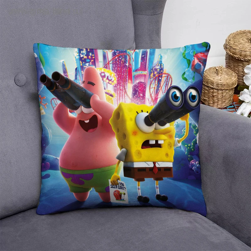 S Spongebobs Pillowcase Couch Pillows for Bedroom Bed Cushion Car Sofa