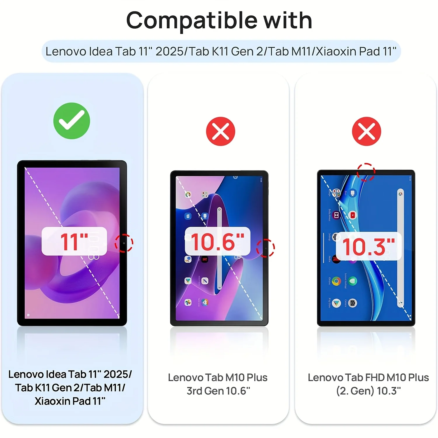Hülle für Lenovo Idea Tab 11-Zoll 2025 / Tab M11 / Tab K11 Magnetische Flip Smart Cover